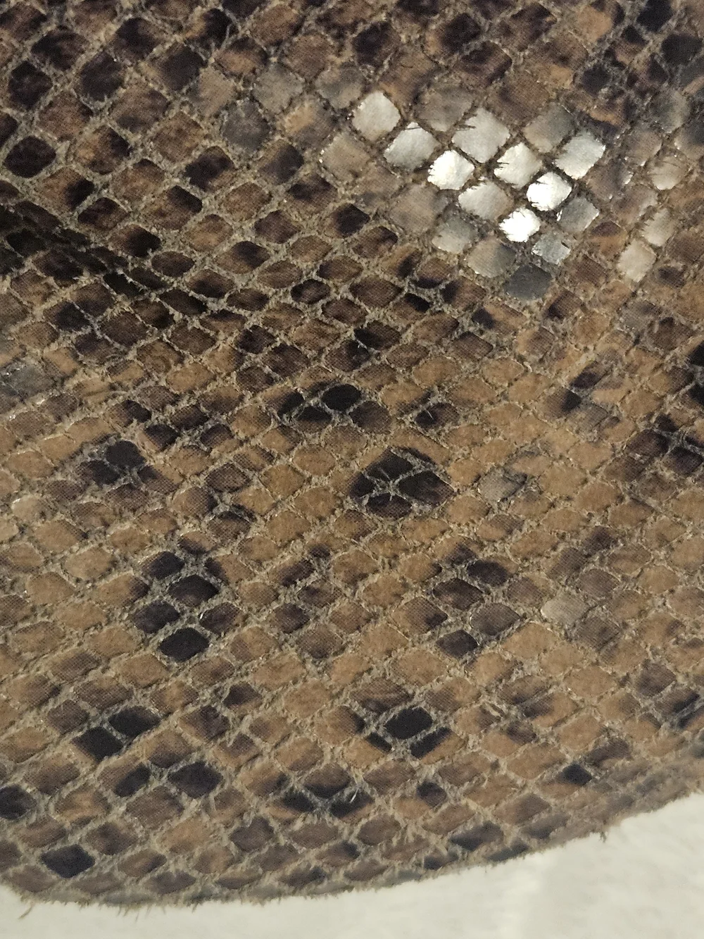 Elie Tahari Emory Snakeskin Print Cow Suede Clutch Handbag